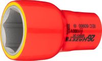 HAZET Dopsleutel · geïsoleerd 900KV-26 · 1/2 inch (12,5 mm) vierkant hol · Buiten-zeskant-tractieprofiel · SW 26 mm