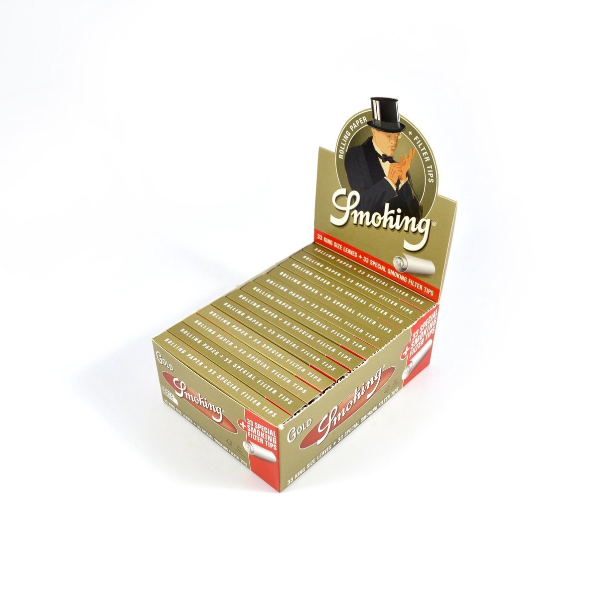 Smoking Gold King Size Slim vloei + tips 33st. - 1 stuks