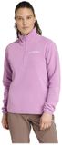 Adidas Multi Essentials Fleece Met Halve Rits Paars S Vrouw