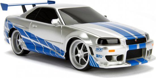 Jada Fast & Furious RC Nissan Skyline GTR 1:24 - Blue/Silver