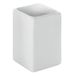 Gedy Queenstown Tandenborstelhouder voor badkamer, afmetingen en gewicht: 10 x 6,5 x 6,5 cm & 0,241 kg, milieuvriendelijke keramische tandenborstelhouder met wit oppervlak, design R&E