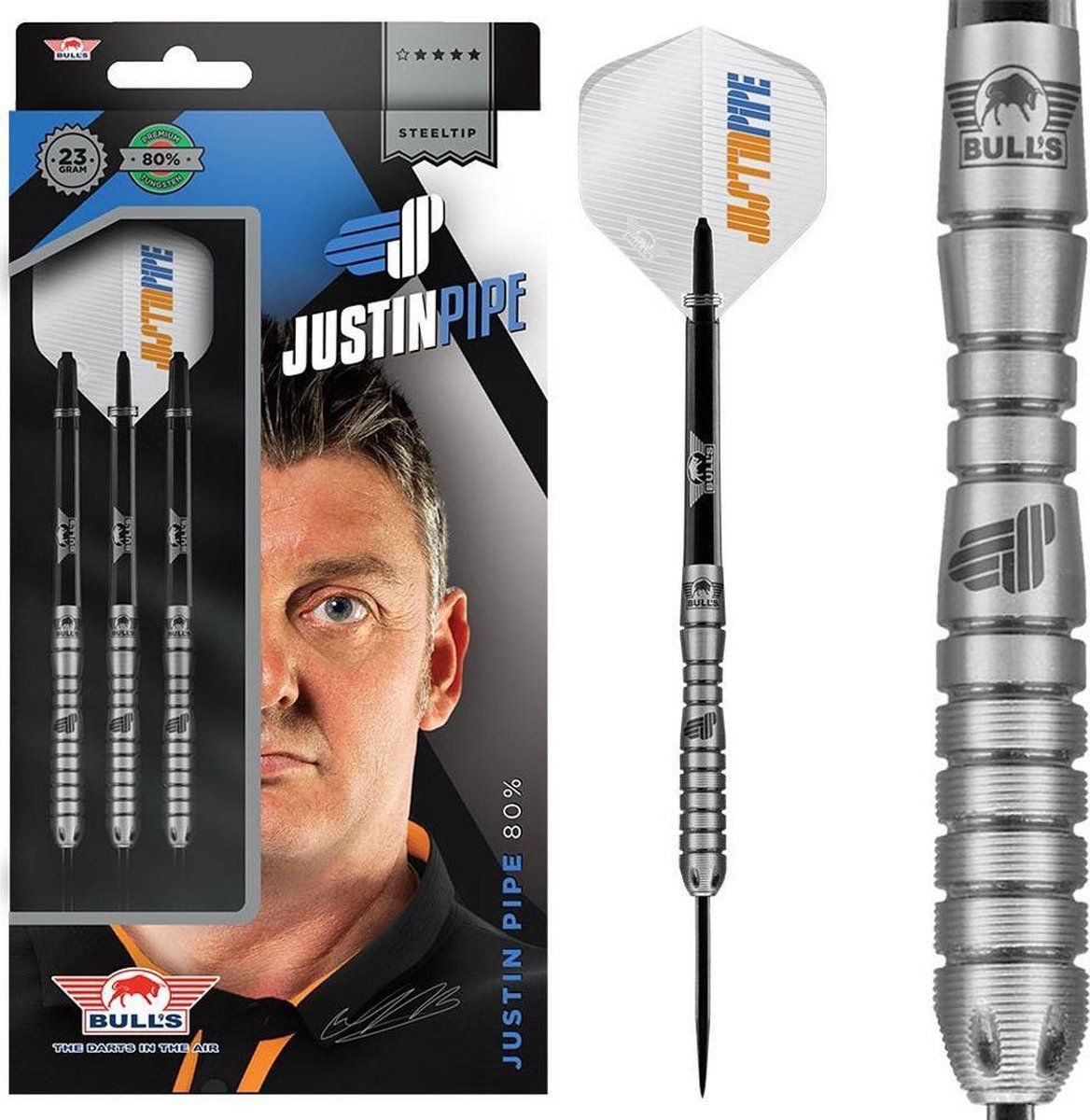 Bulls Bulls Justin Pipe 80% Dartpijlen (22 gram)