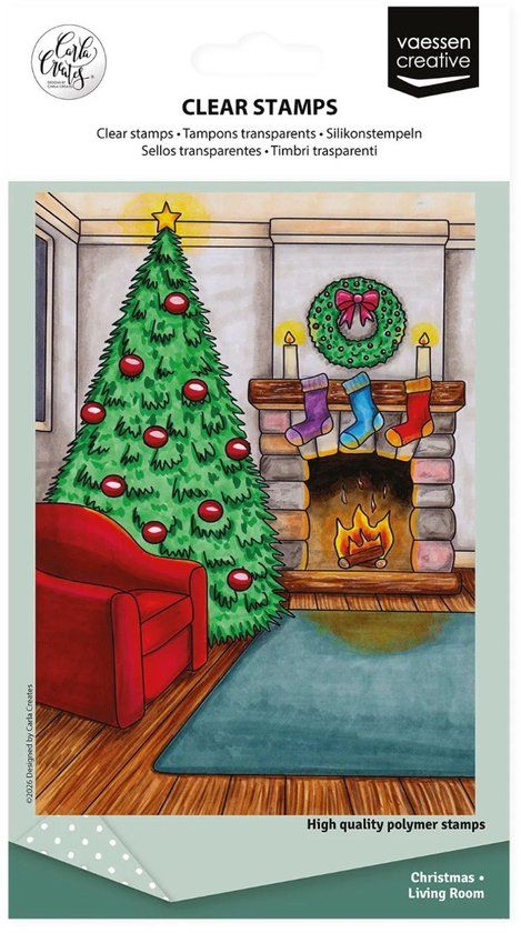 Vaessen Creative Clear Stamps Kerst Woonkamer