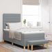 Prolenta Maison Exclusive - Boxspringbed met hoofdeinde, lichtgrijs, 200 x 100 cm, gestoffeerd