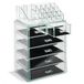 Sorbus Opbergdoos van acryl voor sieraden en cosmetica, ruim design, ideaal voor badkamer, commode, kaptafel en toonbank, Teal Thrill