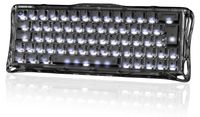 Clavier de jeu - 8000 Hz - Effet Hall - Disposition ISO allemande - Transparent