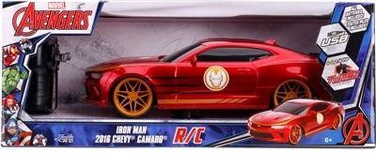 Jada Toys 253226000 Marvel Iron Man RC 2016 Chevy 1:16 RC auto Elektro Straatmodel Incl. batterijen