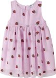 NAME IT Meisjes Jurk NMFVABOS SPENCER - Gebloemd - Kort - Mouwloos - Ronde hals - Pirouette;Stawberries - Polyester - Maat 116
