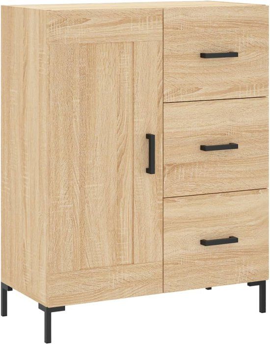 vidaXL Dressoir 69,5x34x90 cm Bewerkt Hout Sonoma Eikenkleurig