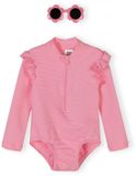 Minoti UV shirt kind lange mouwen zwempak meisjes - Lichtroze