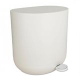 Relaxdays pedaalemmer, softclose deksel, uitneembare binnenemmer, 7 liter, badkamer/keuken, mat beige, 26x26x23 cm