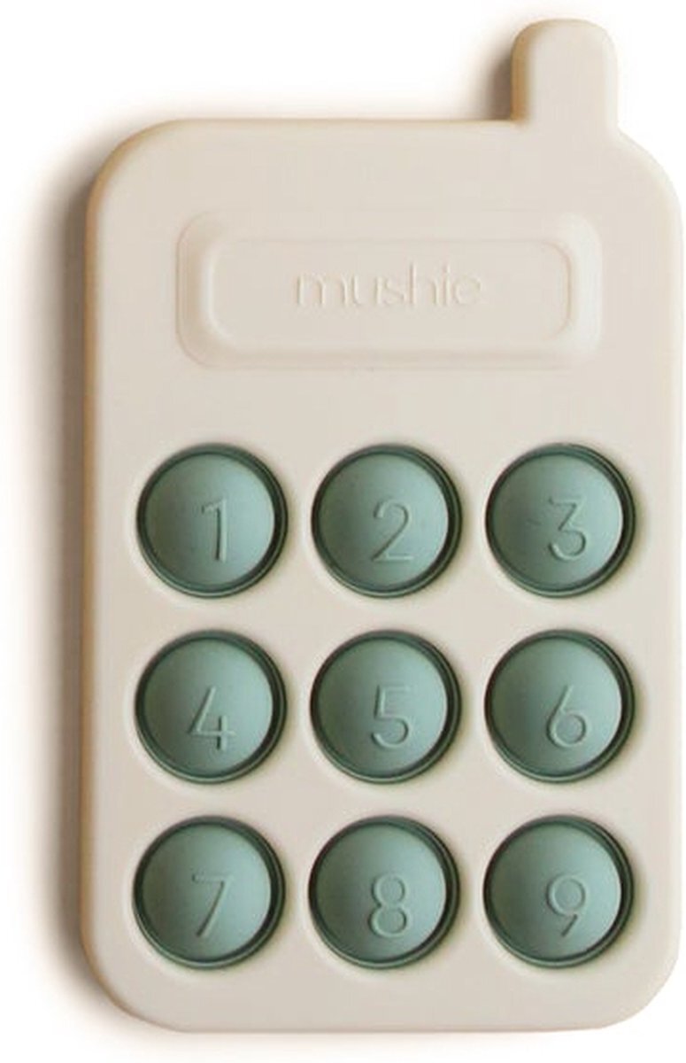 Mushie Bijtspeeltje Silicone Phone Press Toy Cambridge Blue Pop It