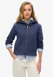 Superdry Essential Logo hoodie met rits Dames Princedom Blue Marl