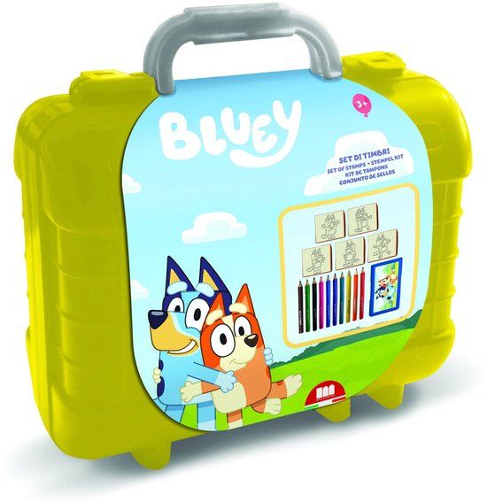 Merkloos Bluey Kleuren Stempel Kofferset