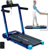 THUNDER Loopband - RACE-BLUE - Opvouwbaar Walkingpad - 14 km/u - 130 kg
