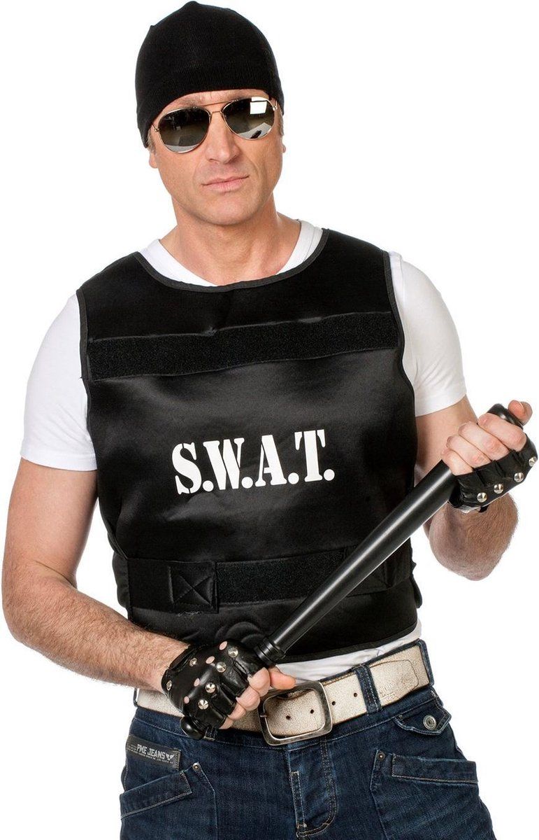 Feestbeest.nl Kogelvrij vest SWAT voor volwassenen one size Zwart Polyester