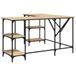 Bureau 139x139x75 cm bois traité couleur chêne sonoma