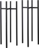 Mica Decorations - 2x - bloempot plantenstandaard/verhoger - zwart - D37.5 x H95 cm