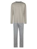 Phil & Co Heren Pyjama Set Lang Grijs Gestreept - Maat L