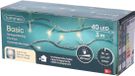 Lumineo Kerstverlichting - transparant - snoer met 40 lampjes - warm wit - 300 cm