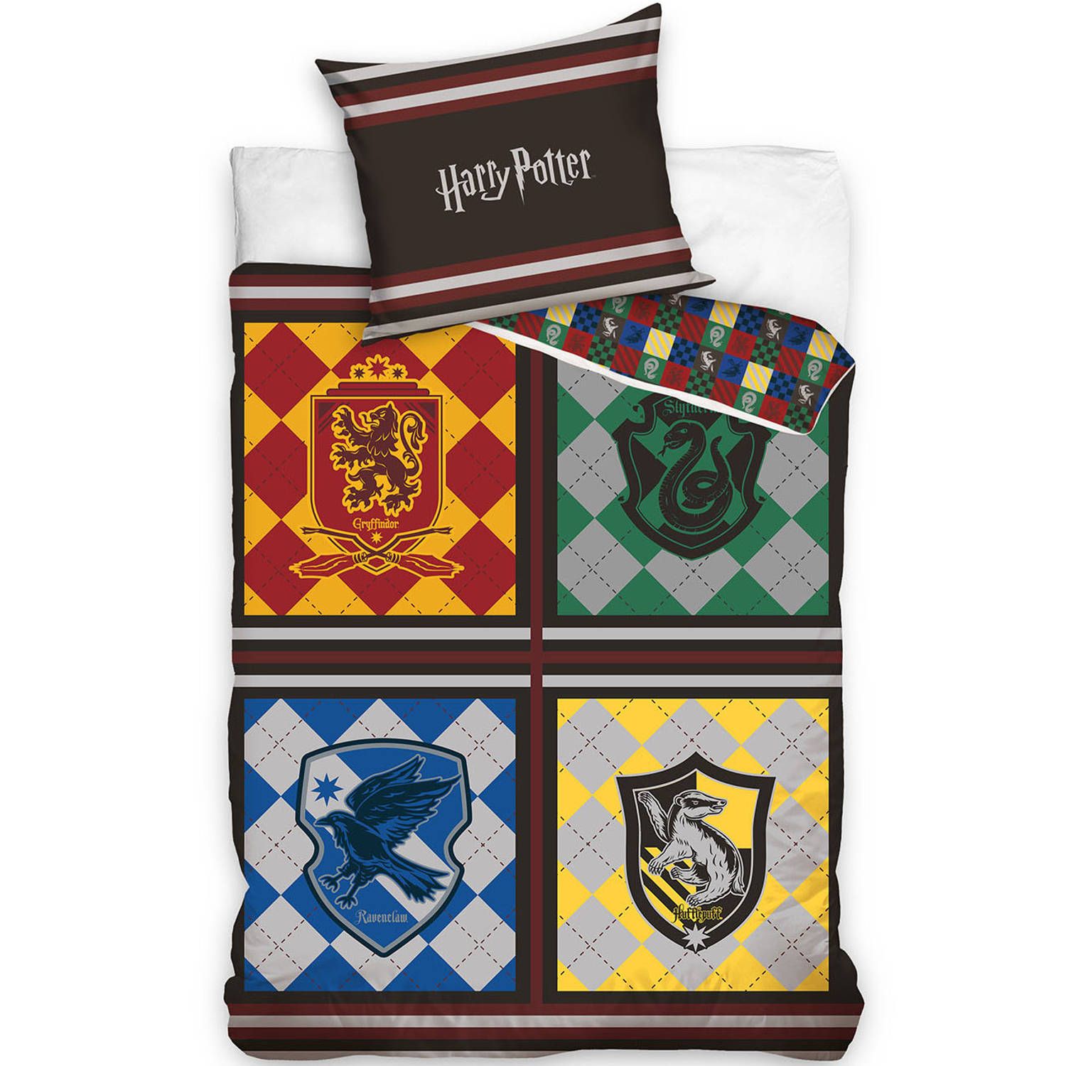 Harry Potter Dekbedovertrek School - Eenpersoons - 140 x 200 cm - Katoen