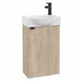 STAMAR - Meuble lavabo 40 cm - meuble de salle de bain avec lavabo - chêne vicenza clair - suspendu
