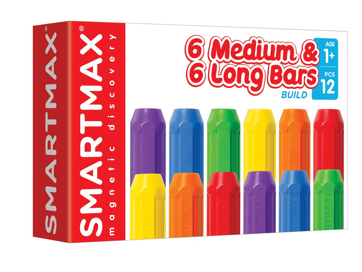SmartMax XT set - 6 medium + 6 long bars - Bouwspeelgoed - Meerkleurig