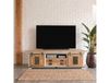 RAILWAY Meuble TV en bois de manguier 180x55x50 blanc laqué RAILWAY #314