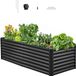 Vevor Verhoogd Tuinbed, Metaal, 1800x900x600 mm, Plantbed, Groentebed, Plantenbak met Open Bodem & Afgeronde Randen, Bloembed, Kruidenbed, Ideaal voor Groenten, Bloemen, Kruiden & Vetplanten