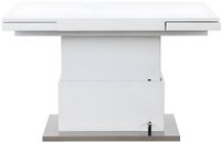 Vente-unique Salontafel LAURIA - 2 in 1 - Verhoogbaar en uittrekbaar - Gelakt MDF - Wit