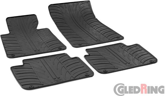 Gledring Rubbermatten BMW 3-Serie E46 1998-2005 (T profiel 4-delig + montageclips)