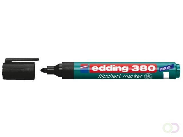 Edding Viltstift 380 flipover rond zwart 1.5-3mm