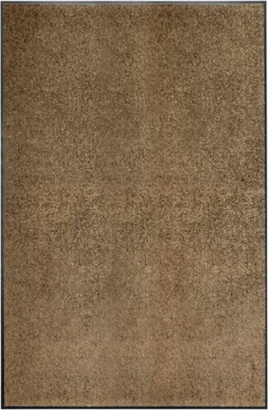 vidaXL Deurmat wasbaar 120x180 cm bruin