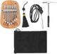 BeiJingLiangPinJiaZuoKeJiWenHuaFaZhanYouXianGongSi Mini Kalimba 8-Touche, Piano à pouce en bois avec trou de suspension, marteau d'accordage et sac de rangement
