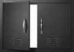 VEVOR Grilltoegangsdeur, 762 x 533 x 46 mm, Dubbele Buitenkeukendeur, Verzonken Gemonteerde Koude Plaatdeur, Verticale Wanddeur met Handgrepen en Ventilatiesleuven, voor Grilleiland, Grillstation Etc.