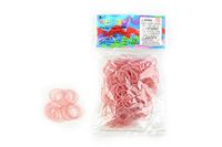 Elastieken Rainbow Loom Elastieken rood met pailletten