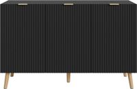 en.casa Sideboard Nand dressoir met 3 deuren 120x40x76 cm zwart