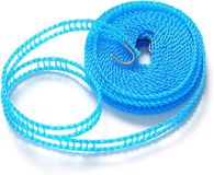 Sans marque 5m/16.4ft Ligne à linge portable coupe-vent pour le séchage des vêtements - Corde antidérapante Ligne à linge élastique pour le camping en plein air et les voyages