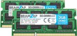 BRAINZAP 4Go (2x2Go) DDR3 1066MHz PC3-8500S SO-DIMM CL7 2Rx8 1.5V Non-ECC Unbuffered RAM