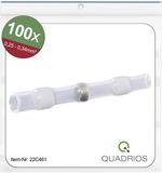 Quadrios 22C461 Stootverbinder Met krimpkous 0.25 mm² 0.34 mm² Volledig geïsoleerd Wit 1 set(s)