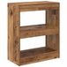 vidaXL Boekenkast - 2-laags - 60 x 30 x 72 cm - Bewerkt hout - Oudhout