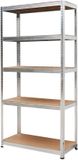 AWTOOLS Regaal - Opslagkast - 5 Planken - 180x90x40 cm - Grijs