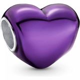 PANDORA Moments 793337C01 Bedel met paarse metallic hart van sterling zilver