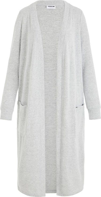 NOISY MAY NMCITY Long Cardigan - Light Grey Melange - Women's XL