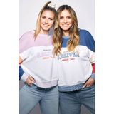S.Oliver x Heidi Klum sweater met tekst - roze/lichtoranje