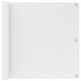 vidaXL Balkonscherm Rechthoekig 75 x 700 cm HDPE en Aluminium Wit