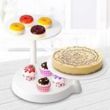 Uten Taartstandaard Etagere taartstandaard, 3-laags taartbord, bruidstaartdecoratieframe voor verjaardag, bruiloft en feest