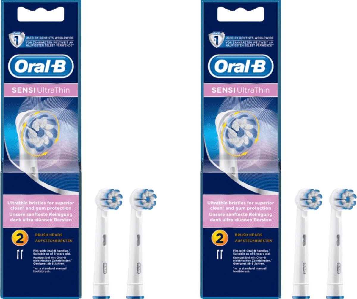 Oral-B ORAL-B - Opzetborstels - SENSI ULTRA THIN - Elektrische tandenborstel borsteltjes - 4 PACK