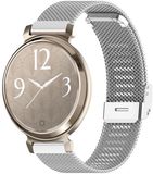 By Qubix Qubix Milanese bandje met klemsluiting - Zilver - Geschikt voor Garmin Lily 2