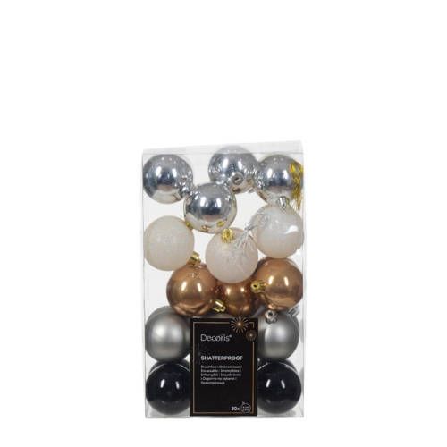 Decoris kerstbal Mixbox (set van 30) (ø6 cm)